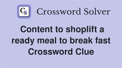 break a fast crossword clue